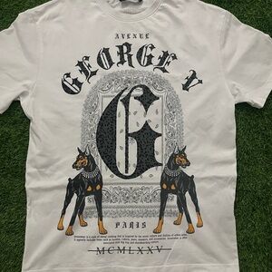George V Rhinestone Graphic T-Shirt for Men Size Large